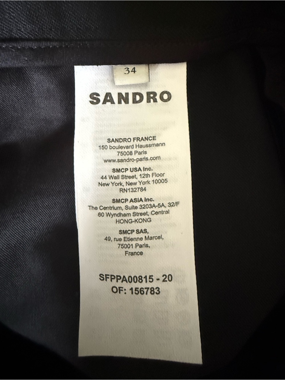 Sandro Black Tailored Ankle Pants Velvet Waistband Size 34 - Picture 3 of 4